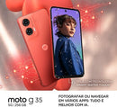 Smartphone Motorola Moto g35 5G - 256GB 12GB (4GB RAM+8GB Ram Boost) e Camera 50MP com AI NFC Tela 6.7" com Superbrilho - Cinza Vegan Leather
