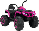Bang Toys - Moto Elétrica Infantil Bravo G4 12V - com Rodas de Treinamento, Luzes de LED, Sons, Entrada USB/MP3 e Acelerador no Pedal - Suporta até 30kg - Cor Rosa