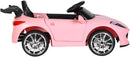 Bang Toys - Carrinho Elétrico Infantil Scarlet GT 12V - com Luzes de LED, Sons, Entrada USB/MP3, Bluetooth, Portas que Abrem e Controle Remoto - Suporta até 30kg - Cor Rosa