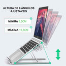 Suporte Para Notebook E MacBook em Alumínio com Altura Ajustável
