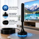 Antena TV Digital Amplificada Interna e Externa HDTV UHF VHF, Base Magnética com Super Ímã, Cabo de Longo Alcance, Compatível com TV Digital Full HD e 4K