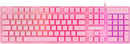 Teclado Gamer Rosa RGB LED Profissional ABNT2 Semi-Mecânico Ergonômico Fofinho Feminino Presente Precision Ozzix