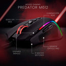 Mouse Gamer Redragon Predator RGB M612-RGB, Preto