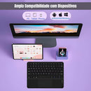 Teclado Sem Fio Bluetooth Com Touchpad, Portátil, Compatível Com Notebook, Tablet, Smart TV, Bateria Recarregável, Design Compacto, Marca VARENZIA