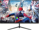 Monitor Gamer de 22 polegadas, Full HD 1080p de 75 Hz, tempo de resposta de 6 ms, compatível com G-Sync, para trabalho e jogos, luz azul baixa, sem cintilação, HDMI, VESA