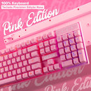 Teclado Gamer Rosa RGB LED Profissional ABNT2 Semi-Mecânico Ergonômico Fofinho Feminino Presente Precision Ozzix